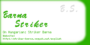 barna striker business card